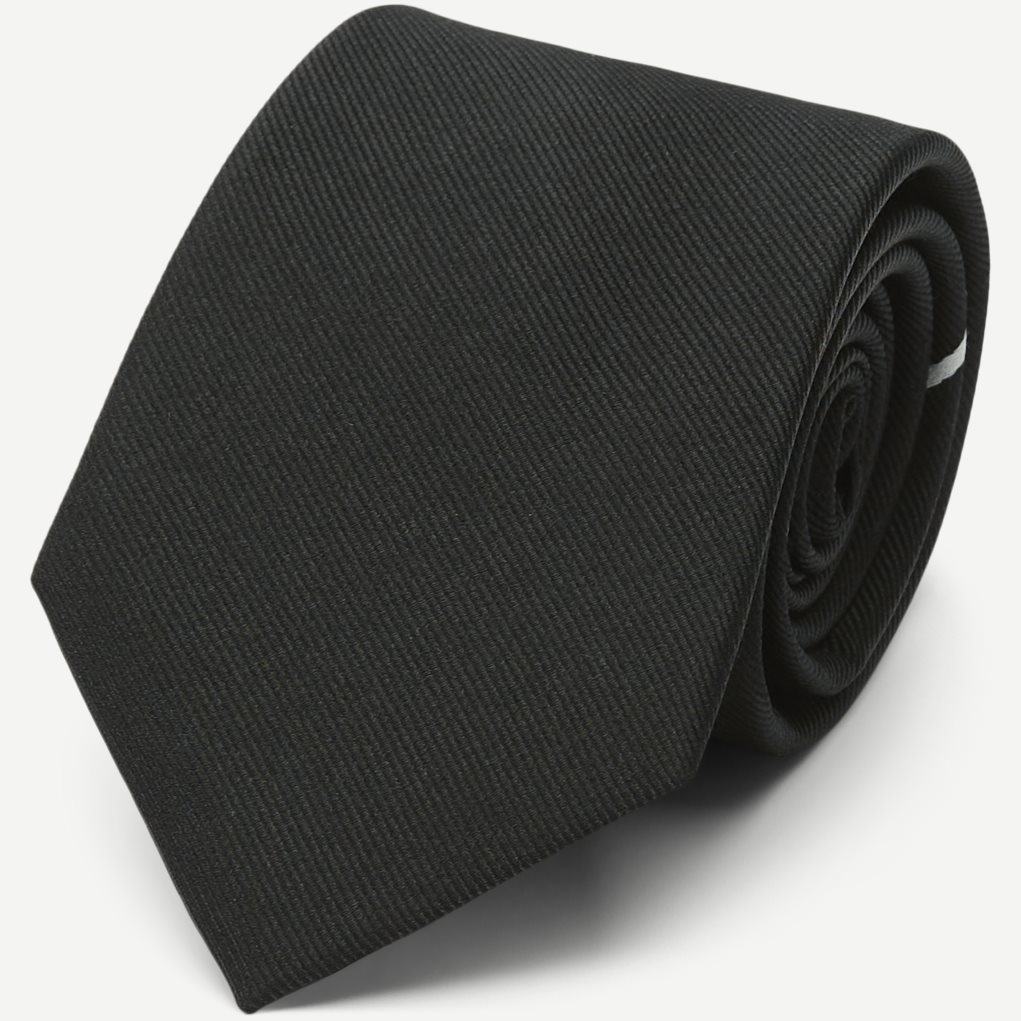 The Black Draper Tie 7,5 cm - Slips - Sort