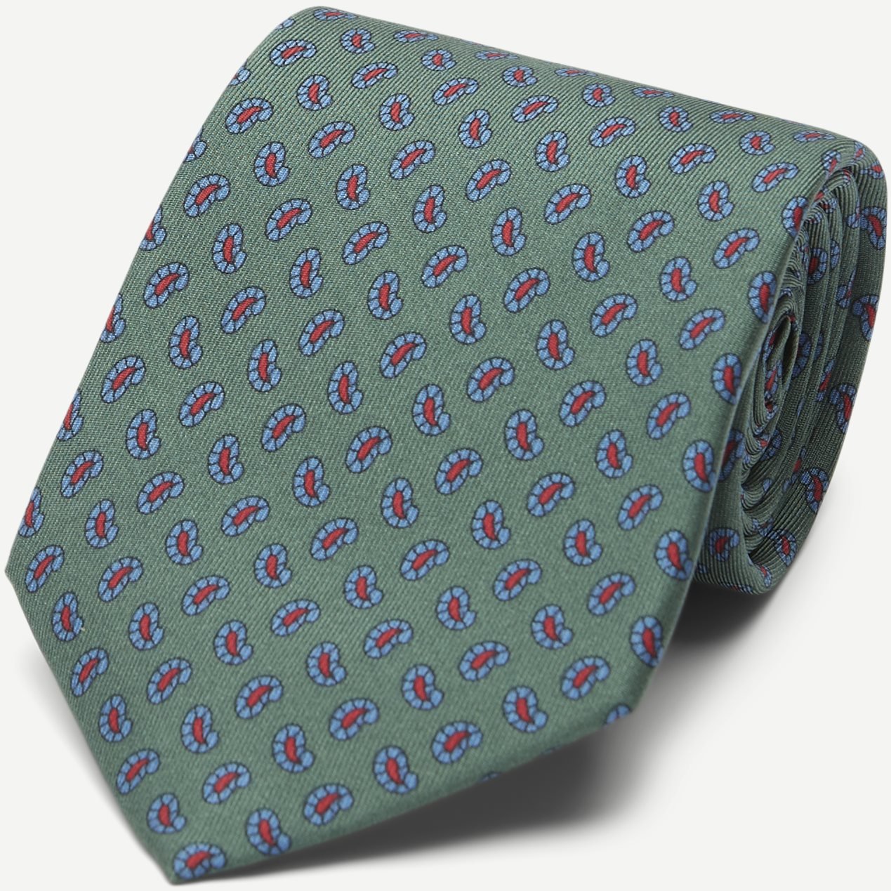 The Green Printed Counselor Tie 8 cm - Slips - Grøn