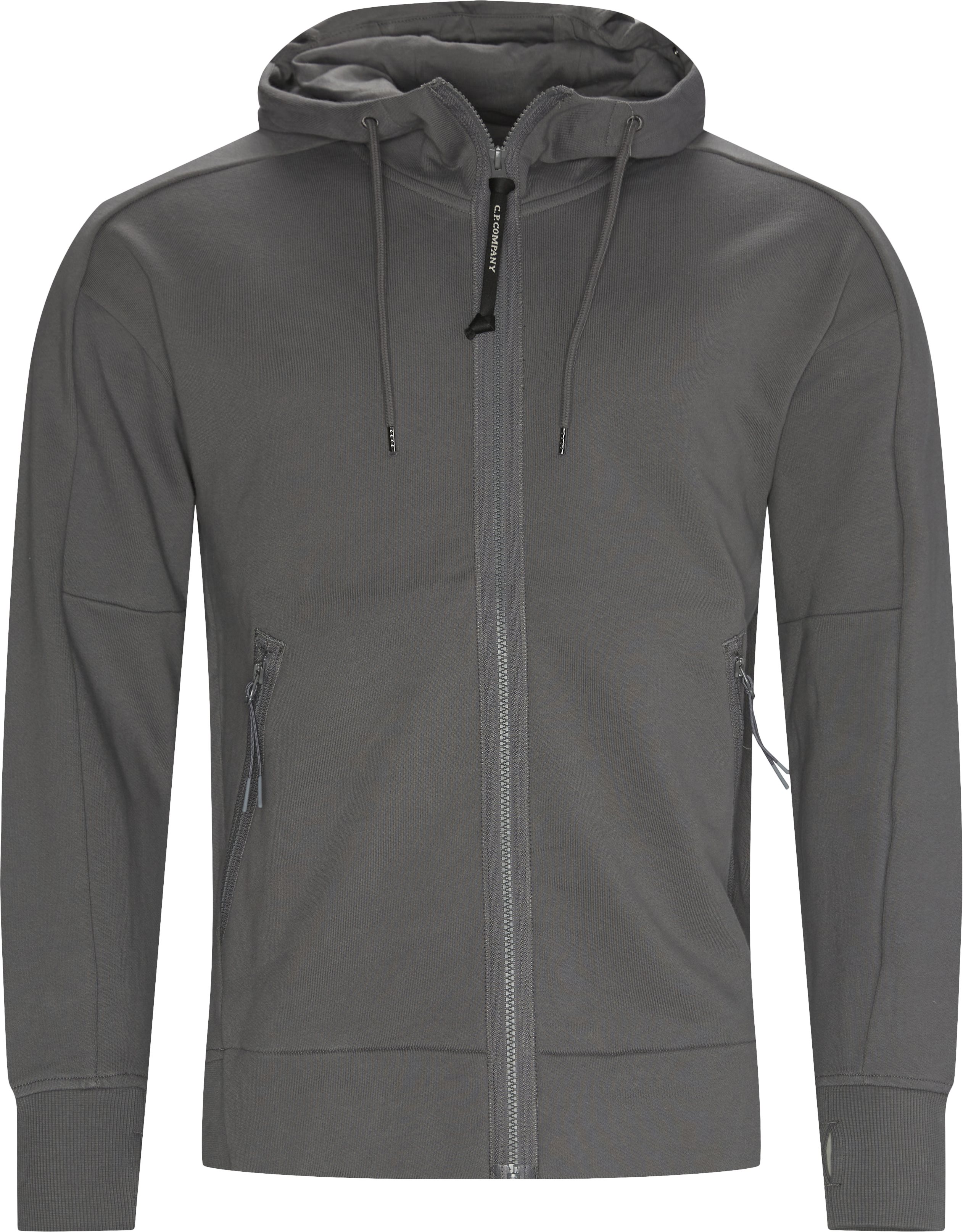 Diogonal Raised Hooded Sweatshirt - Sweatshirts - Regular fit - Grå