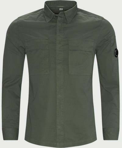 Emerized Gabardine Garment Dyed Shirt Regular fit | Emerized Gabardine Garment Dyed Shirt | Green