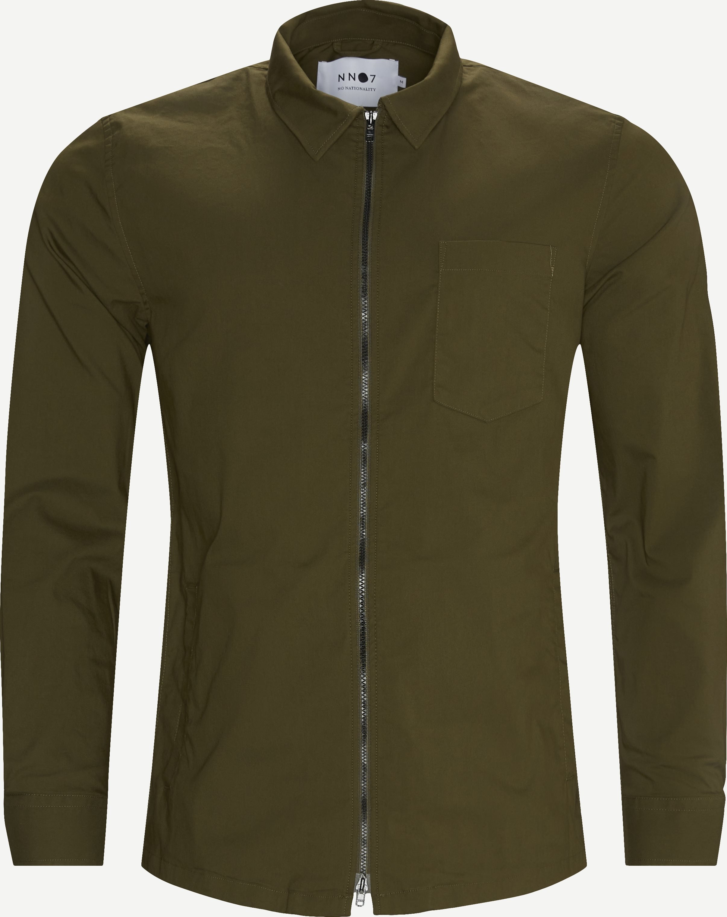Zip Shirt - Blazers - Regular fit - Army