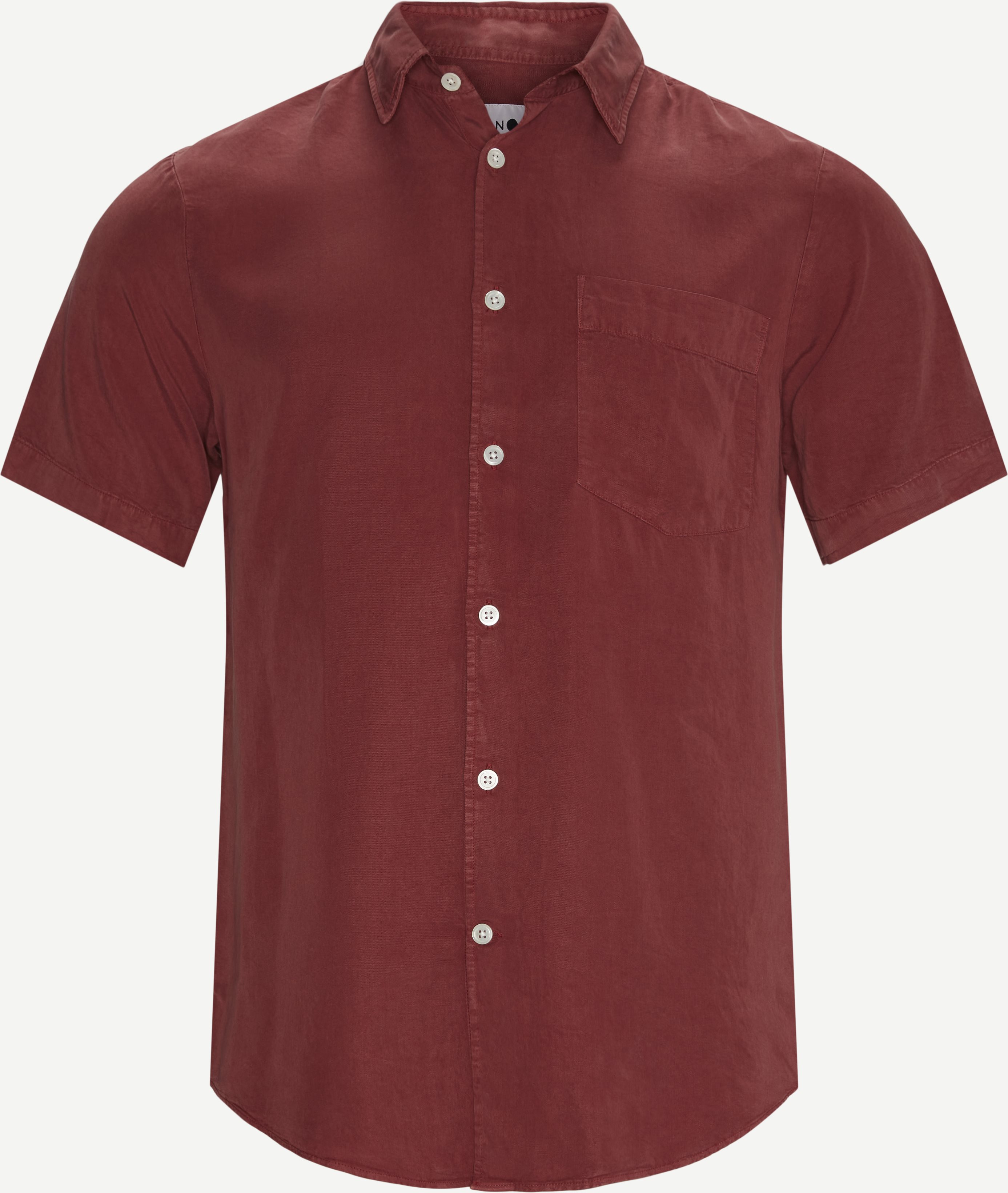 Errico K/Æ Skjorte - Short-sleeved shirts - Regular fit - Red