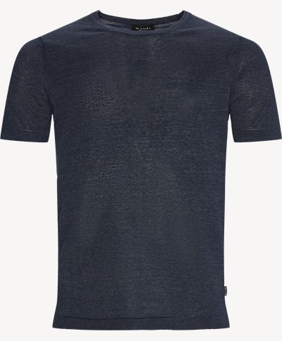 Linen T-shirt Regular fit | Linen T-shirt | Blå