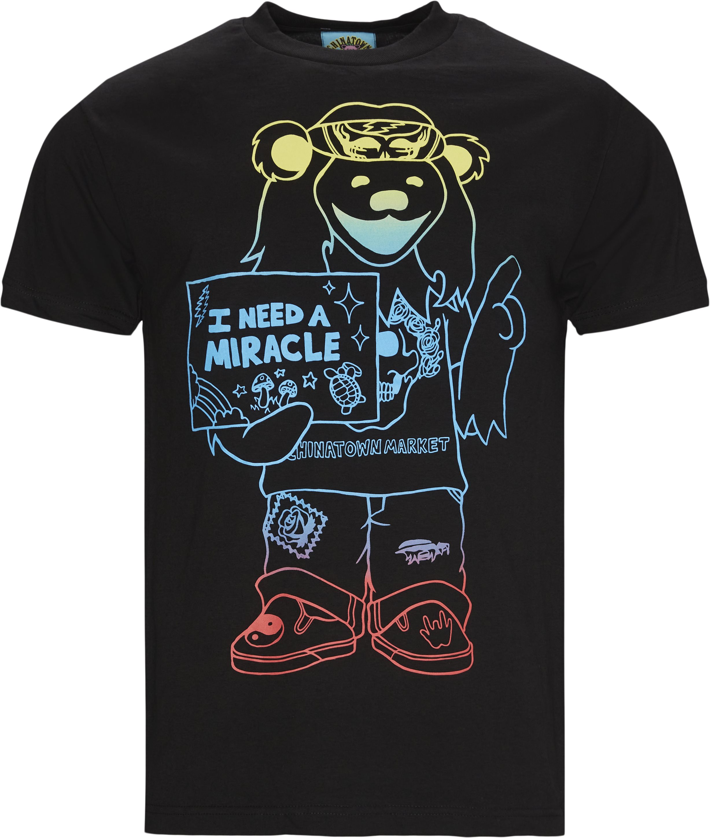 Miracle Hippie Tee - T-shirts - Regular fit - Black