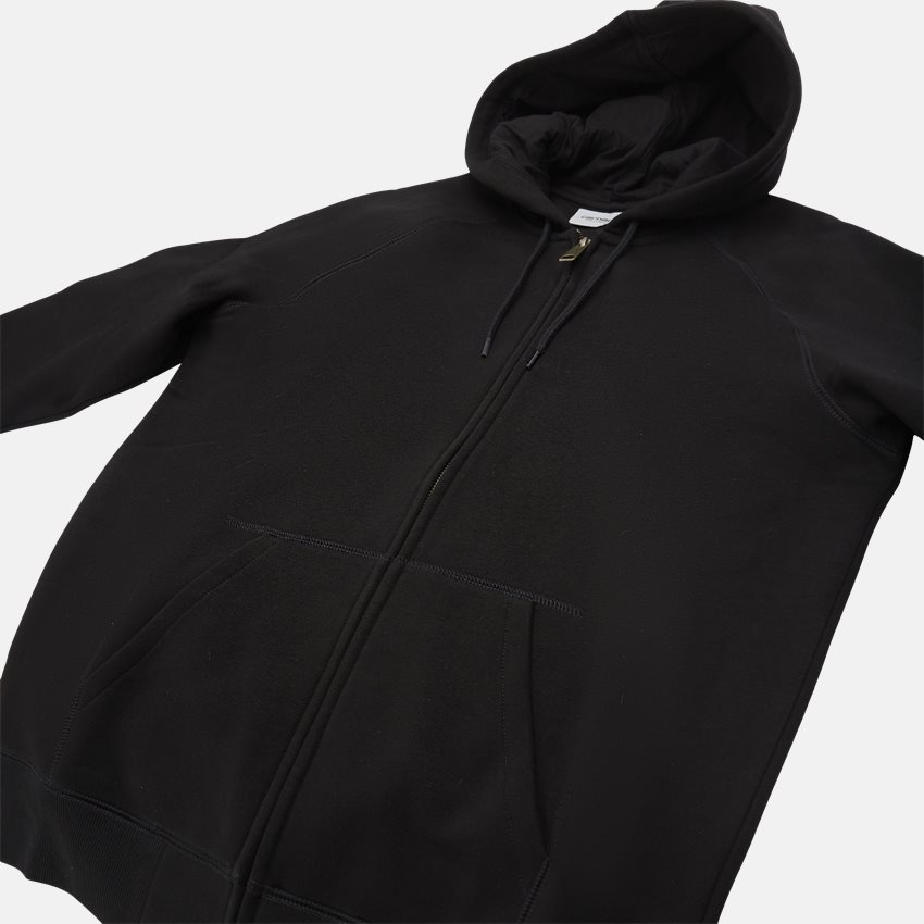Carhartt WIP Sweatshirts HOODED CHASE JACKET. I026385 BLACK/GOLD