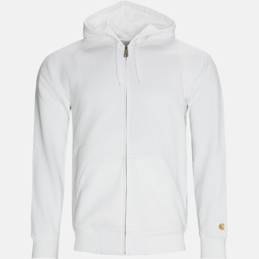 Carhartt WIP Sweatshirts HOODED CHASE JACKET. I026385 WHITE/GOLD