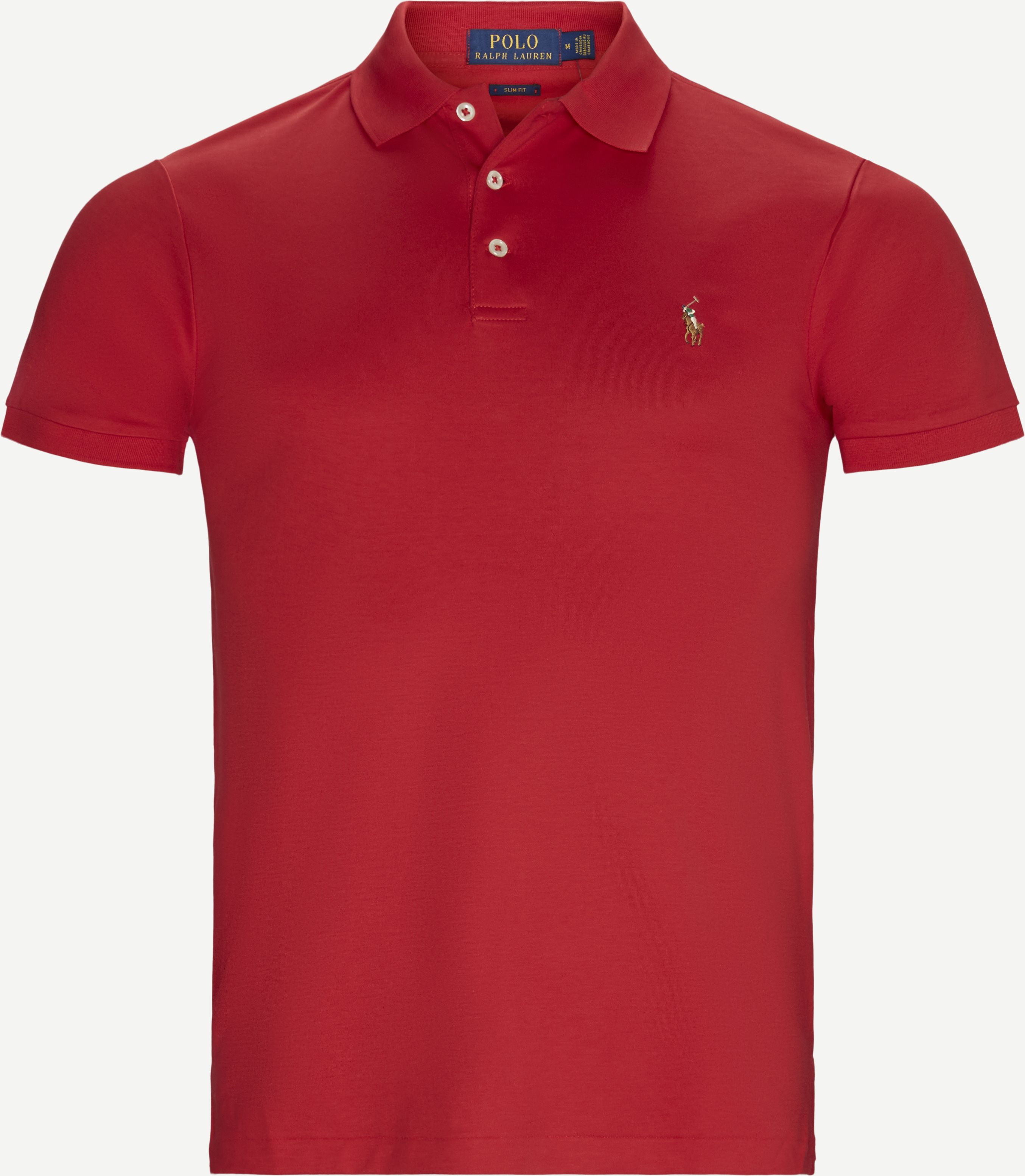Logo Polo T-shirt - T-shirts - Regular slim fit - Red