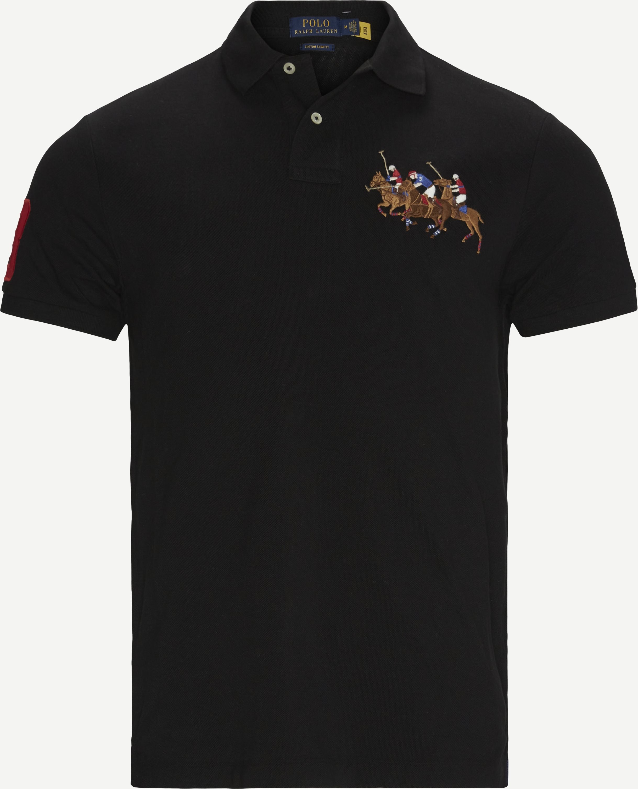 Polo T-shirt - T-shirts - Slim fit - Black