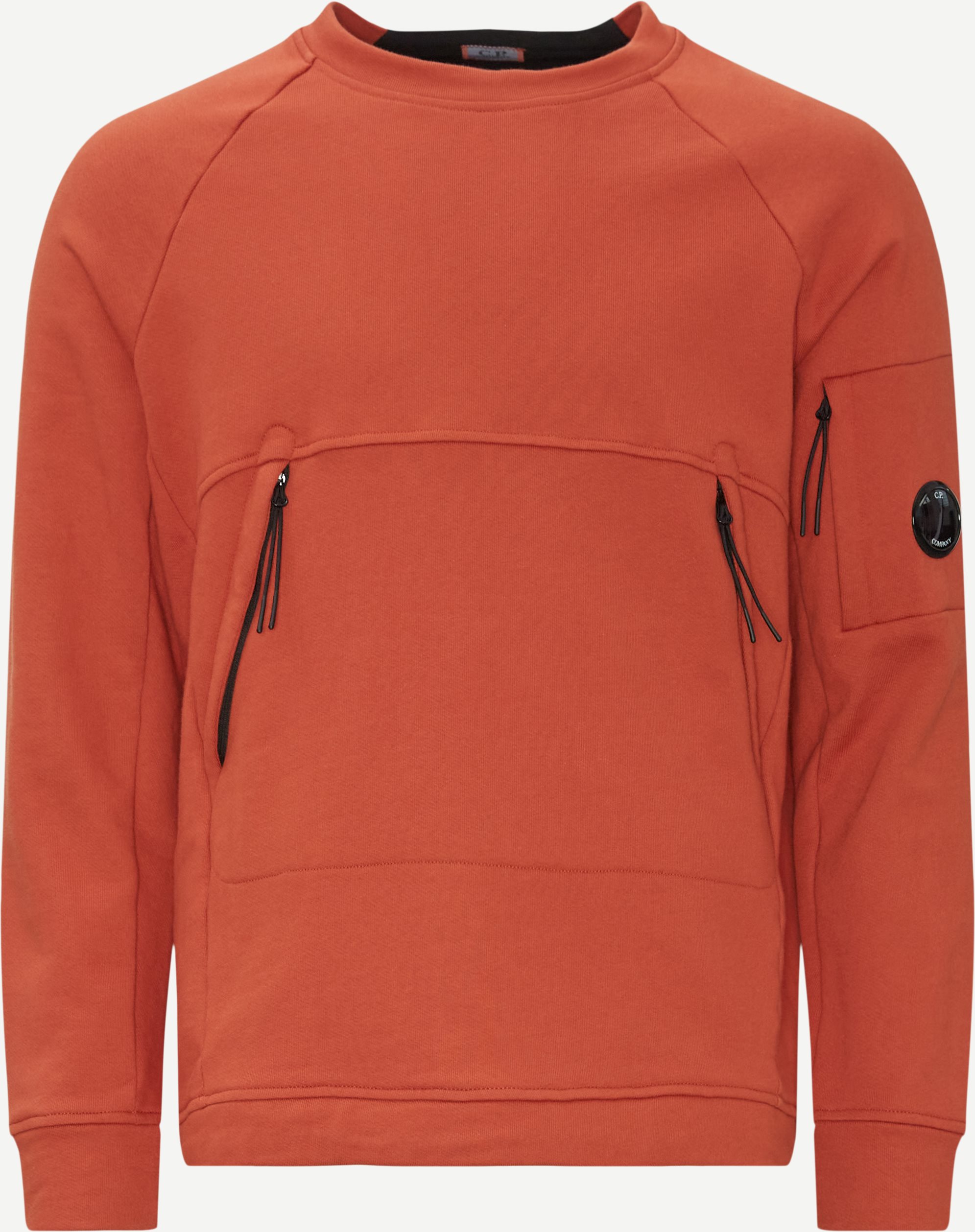 Diagonal Raised Fleece Sweatshirt - Sweatshirts - Custom fit - Rød