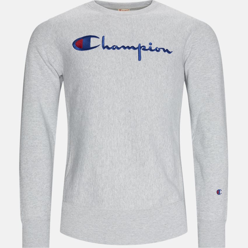 Champion Sweatshirts 215160 LOGO CREW GRÅ