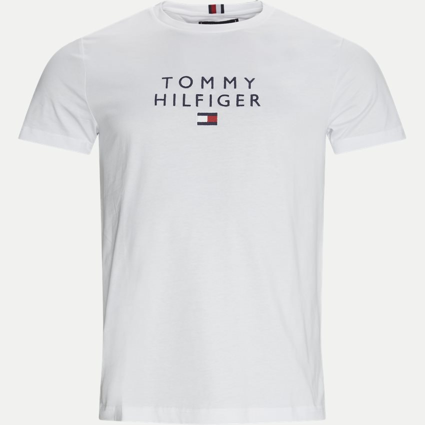 Tommy Hilfiger T-shirts 17663 STACKED TOMMY FLAG TEE HVID