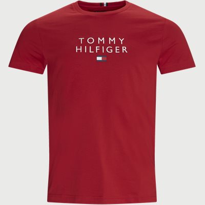 Stacked Tommy Flag T-shirt Regular fit | Stacked Tommy Flag T-shirt | Röd