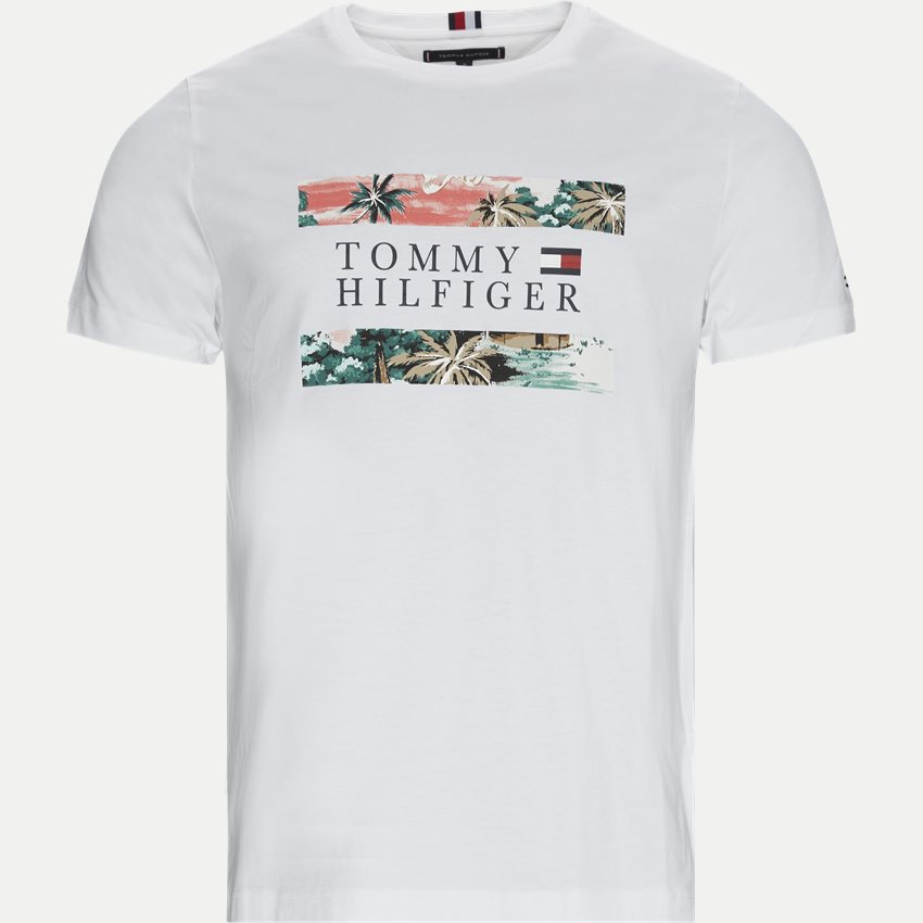 Tommy Hilfiger T-shirts 17685 HAWAIIAN FLAG TEE HVID