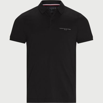 Schmales Polo-T-Shirt aus sauberem Jersey Slim fit | Schmales Polo-T-Shirt aus sauberem Jersey | Schwarz