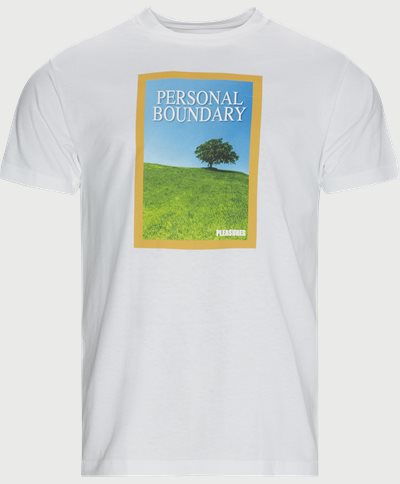 Pleasures T-shirts BOUNDARY Hvid