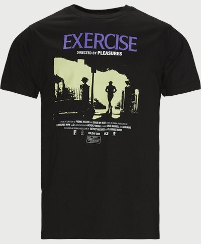 Pleasures T-shirts EXERCISE TEE Black