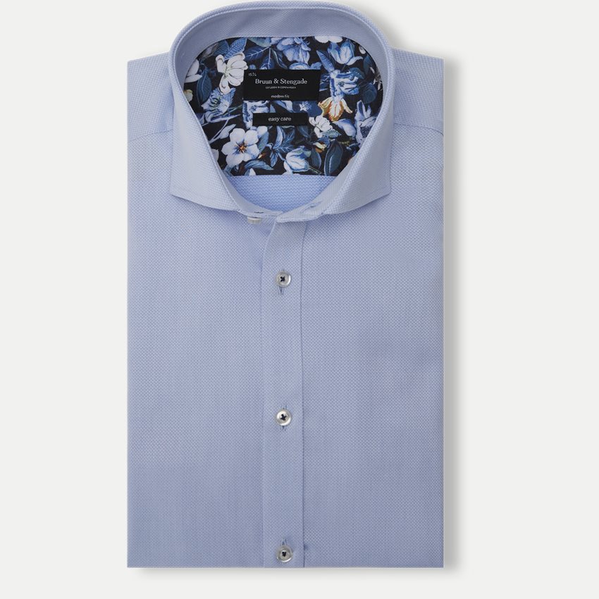 Bruun & Stengade Shirts PORTO L.BLUE