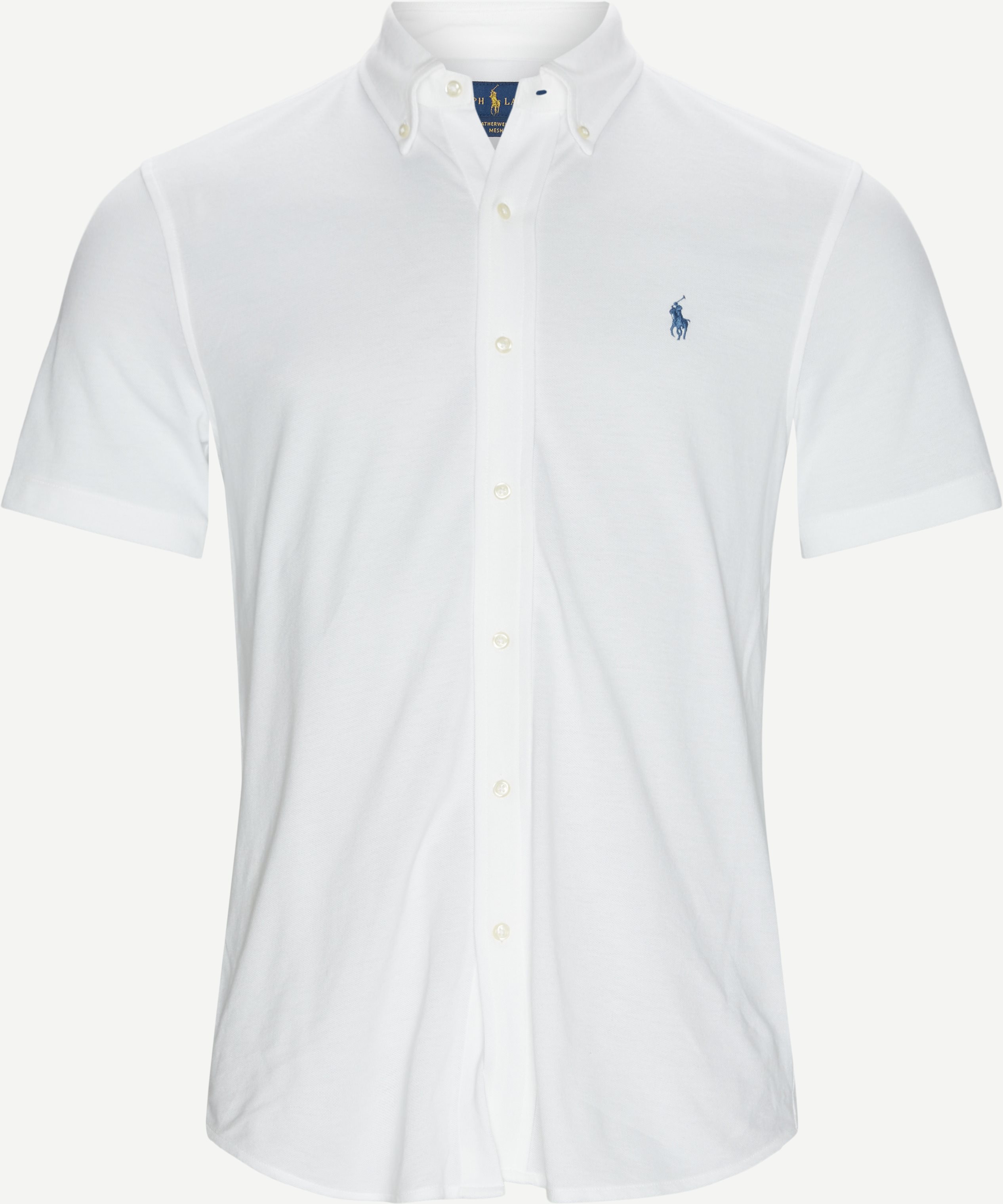 Pique Short Sleeve Shirt - Short-sleeved shirts - Regular fit - White
