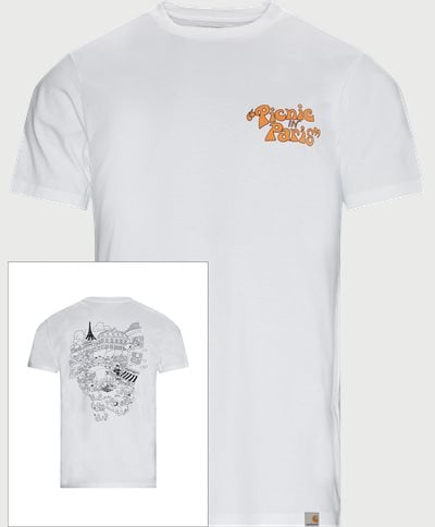 Carhartt WIP T-shirts S/S PICNIC IN PARIS I029932 White