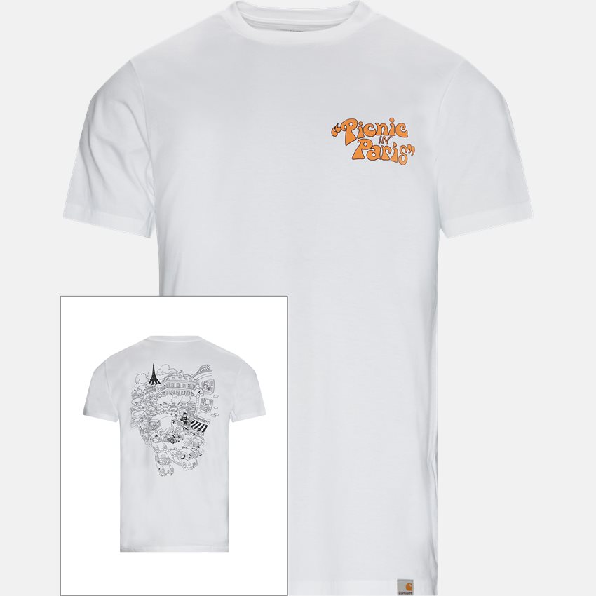 Carhartt WIP T-shirts S/S PICNIC IN PARIS I029932 WHITE