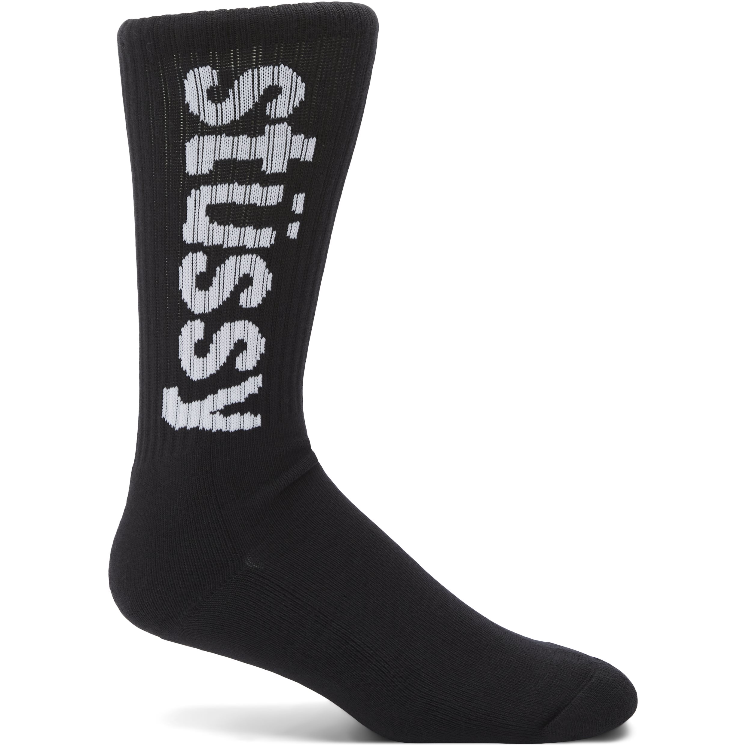 1-pack Helvetica Jacquard Crew Socks - Socks - Black