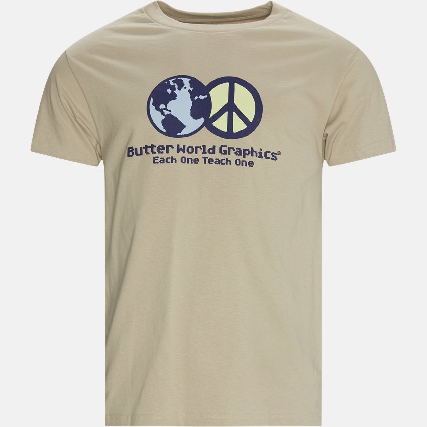 Butter Goods T-shirts WORLD PEACE TEE SAND