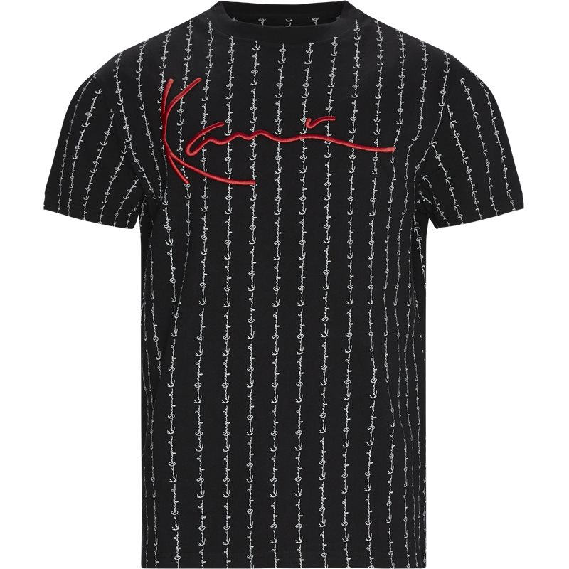 Karl Kani Signature Logo Pinstripe T-shirt Sort