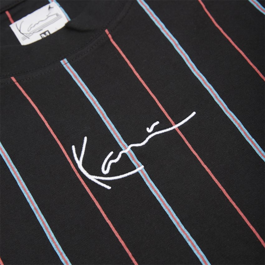 Karl Kani T-shirts SMALL SIGNATURE PINSTRIPE 603027 SORT