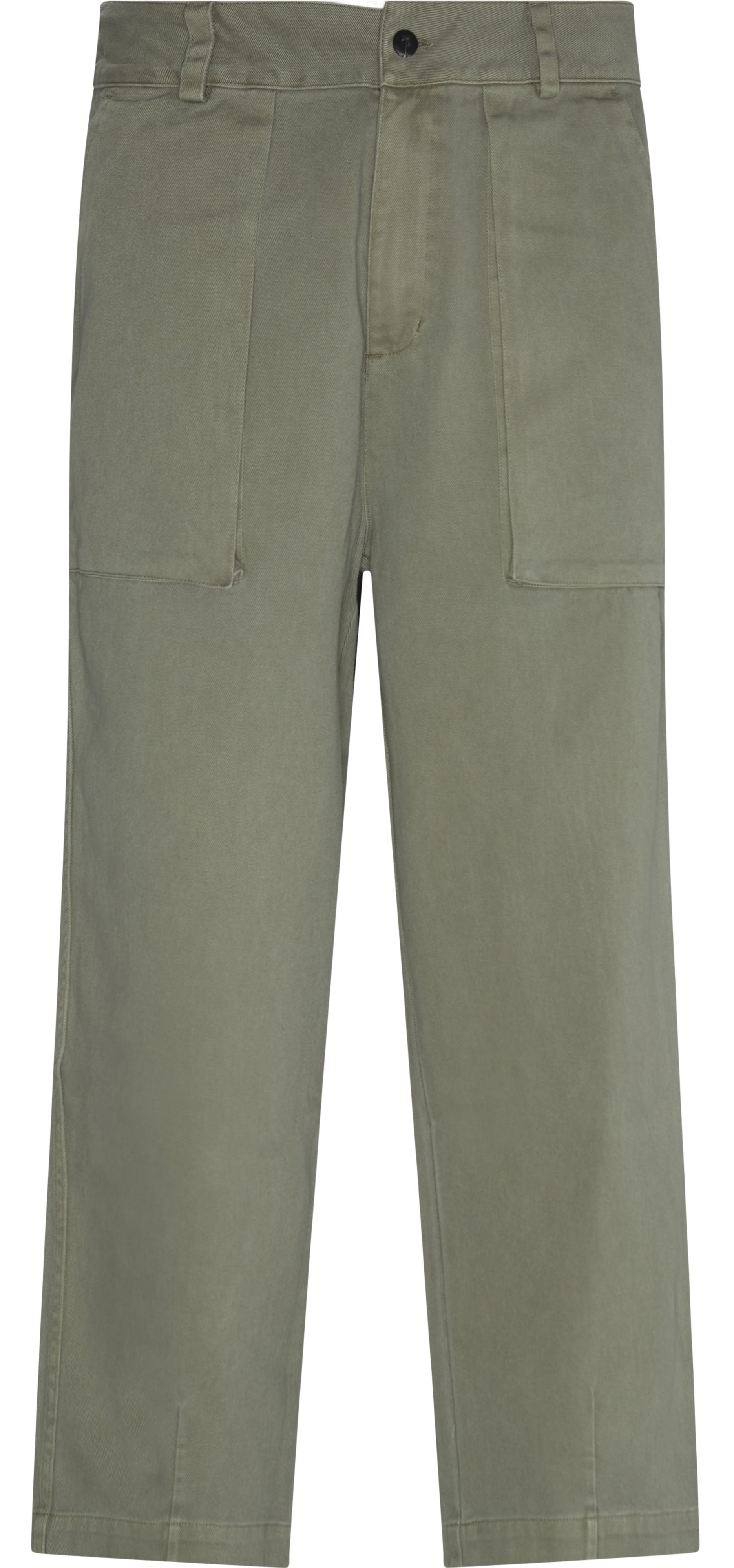 Relaxed Cotton Pant - Trousers - Loose fit - Green