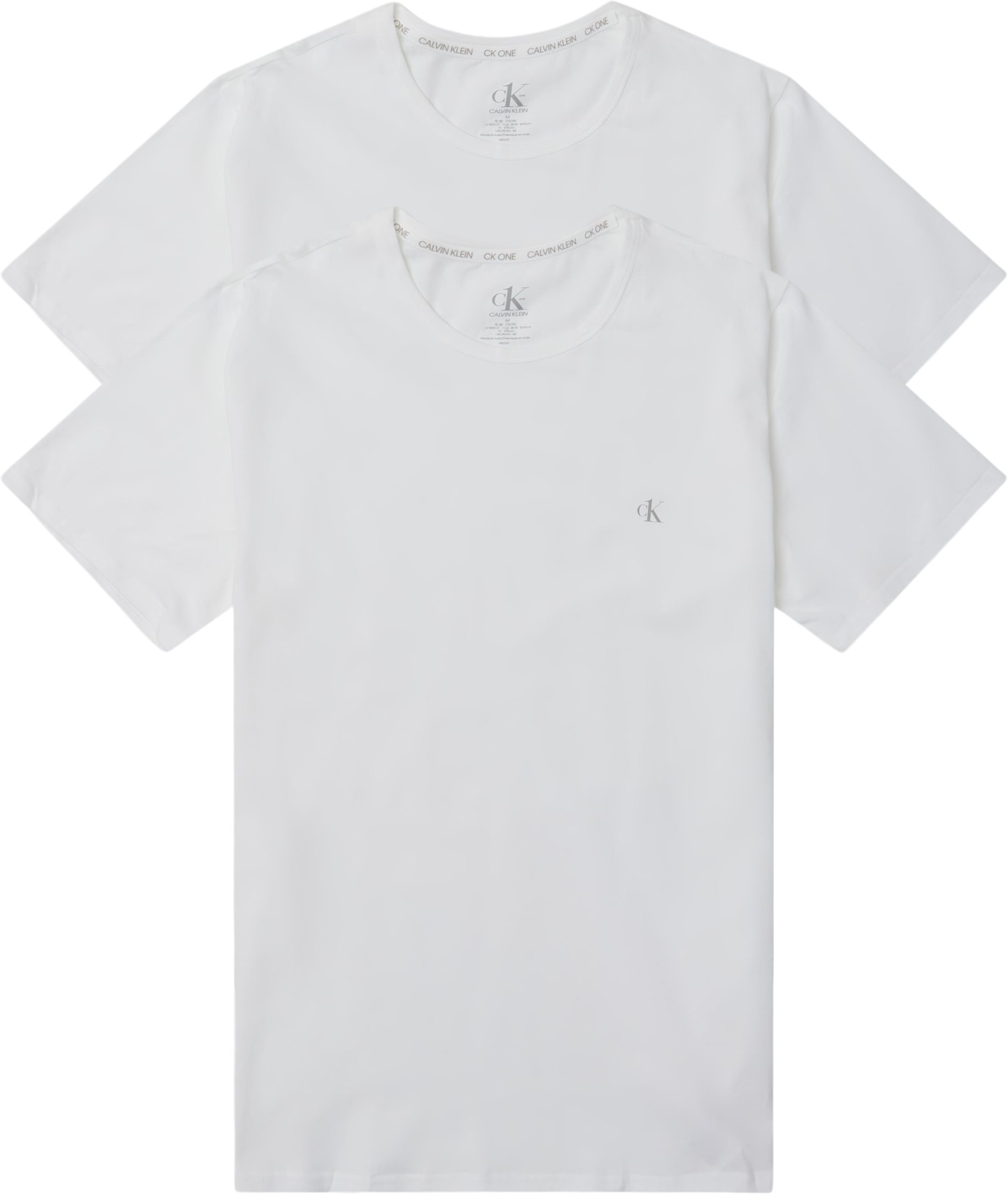 Calvin Klein T-shirts 000NB2221A SS CREW NECK 2PK Hvid