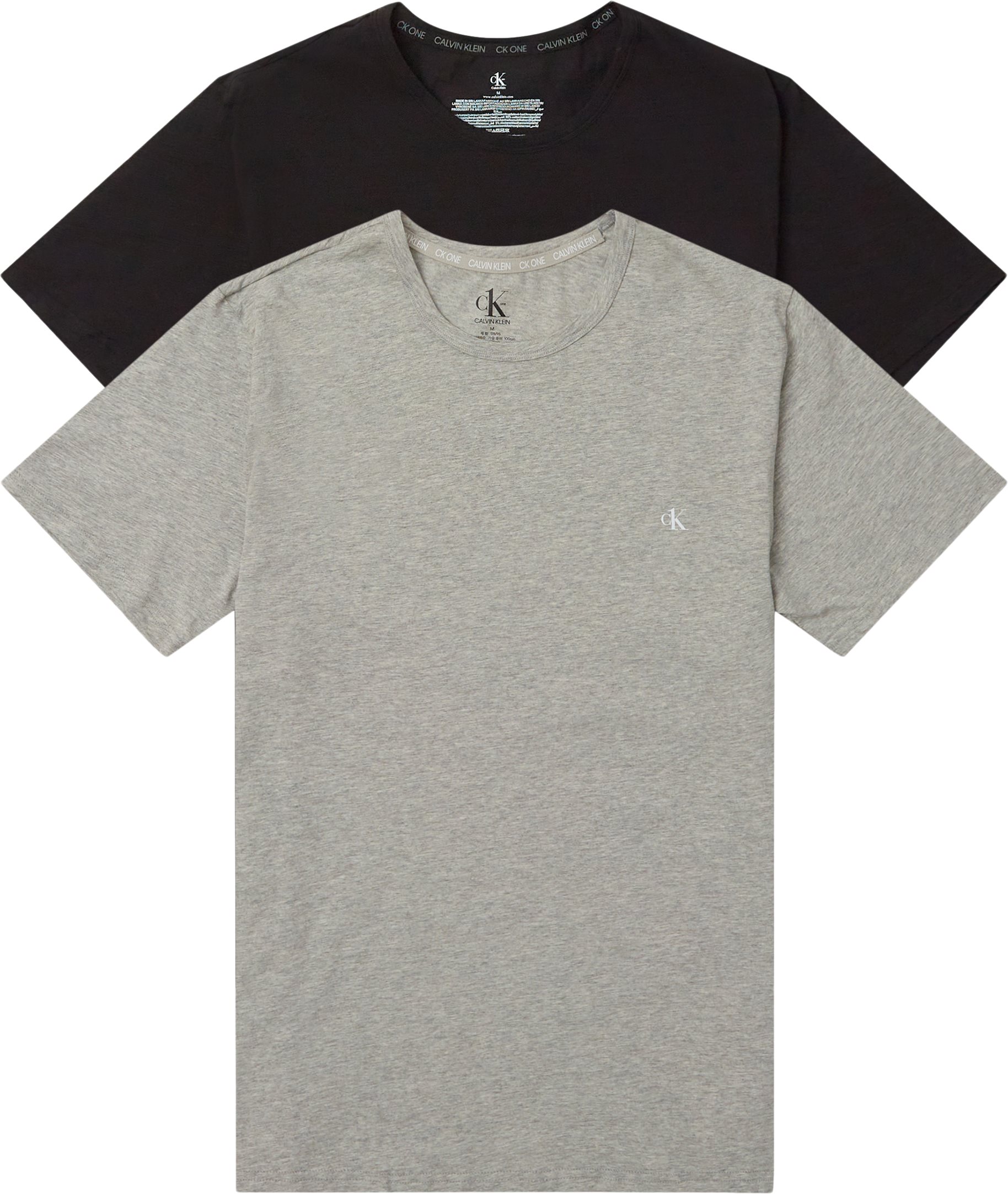 Calvin Klein T-shirts 000NB2221A SS CREW NECK 2PK Svart
