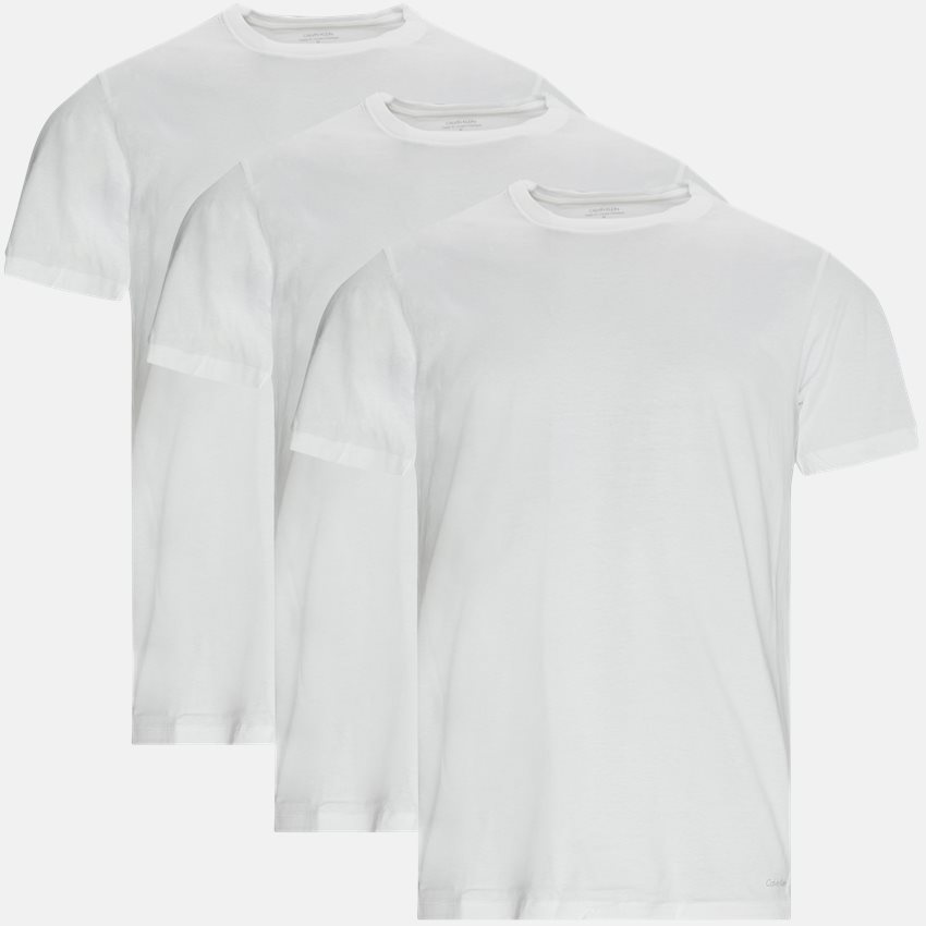 Calvin Klein T-shirts 000NB4011E SS CREW NECK 3PK HVID