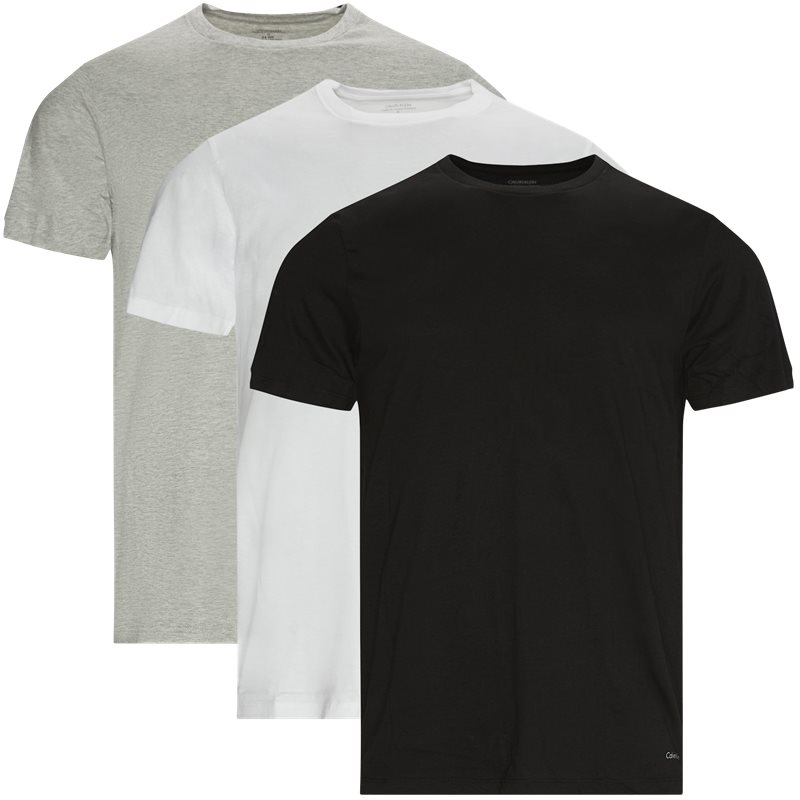 Calvin Klein 3-pak Crewneck T-shirts Sort/hvid/grå