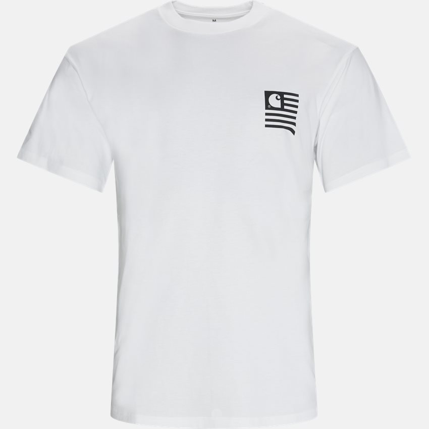 Carhartt WIP T-shirts SS WAVY STATE T-SHIRT I028011 WHITE