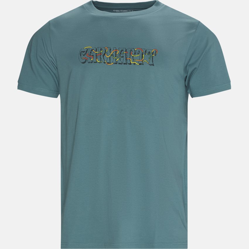 Carhartt WIP T-shirts SS TRANSMISSION SCRIPT T-SHIRT I029034 HYDRO