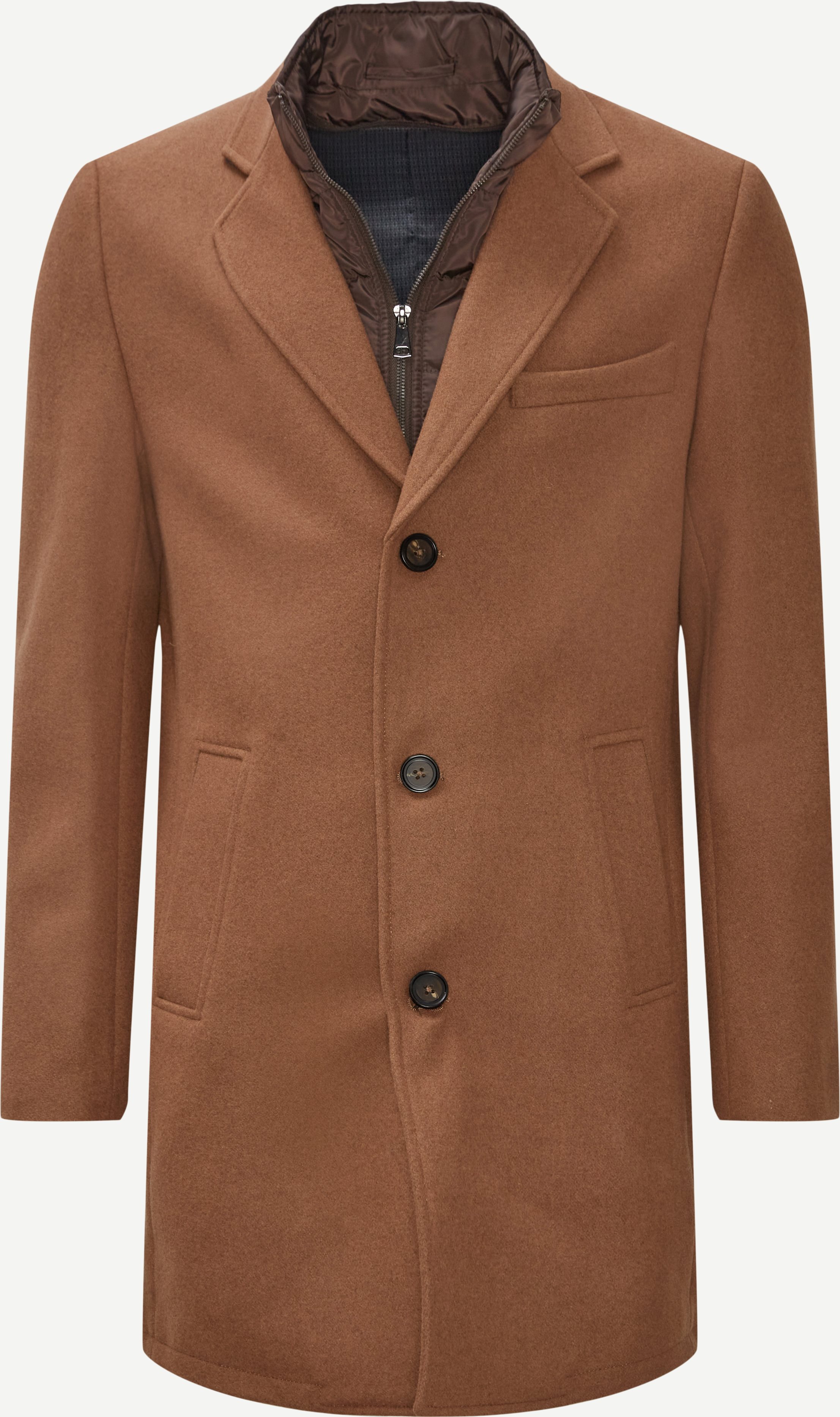Mantel aus Colombo-Wolle - Jacken - Regular fit - Braun
