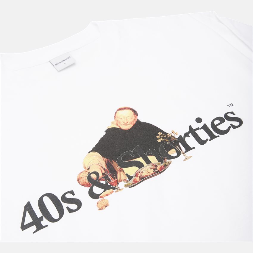 40S & SHORTIES T-shirts MONK TEE HVID