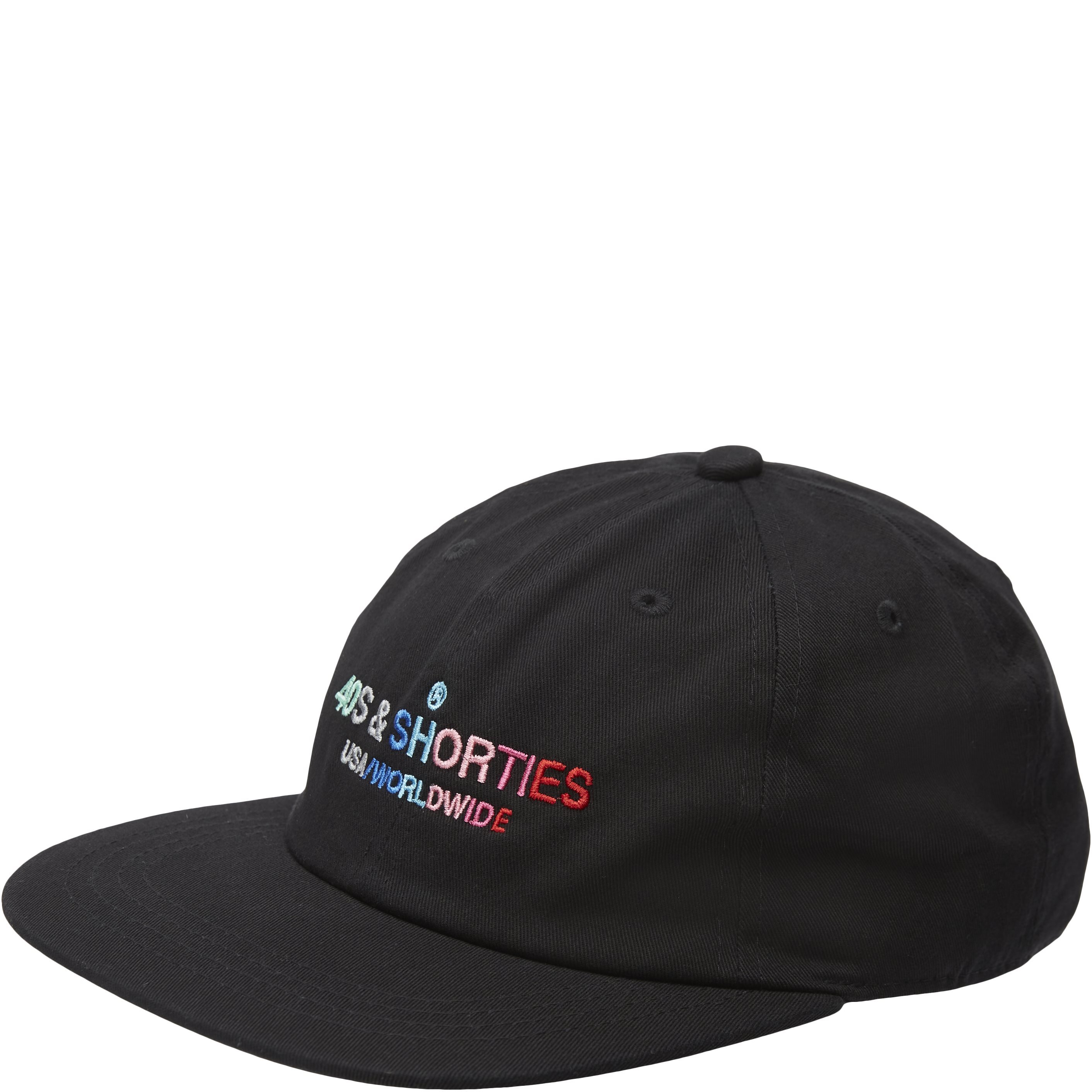 40S & SHORTIES Caps GENERAL TEXT LOGO CAP Black