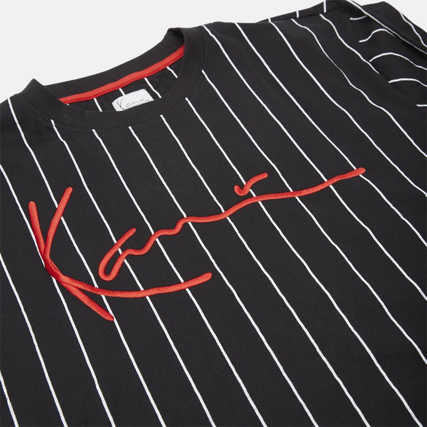 Karl Kani T-shirts SIGNATURE PINSTRIPE TEE 6060587 SORT