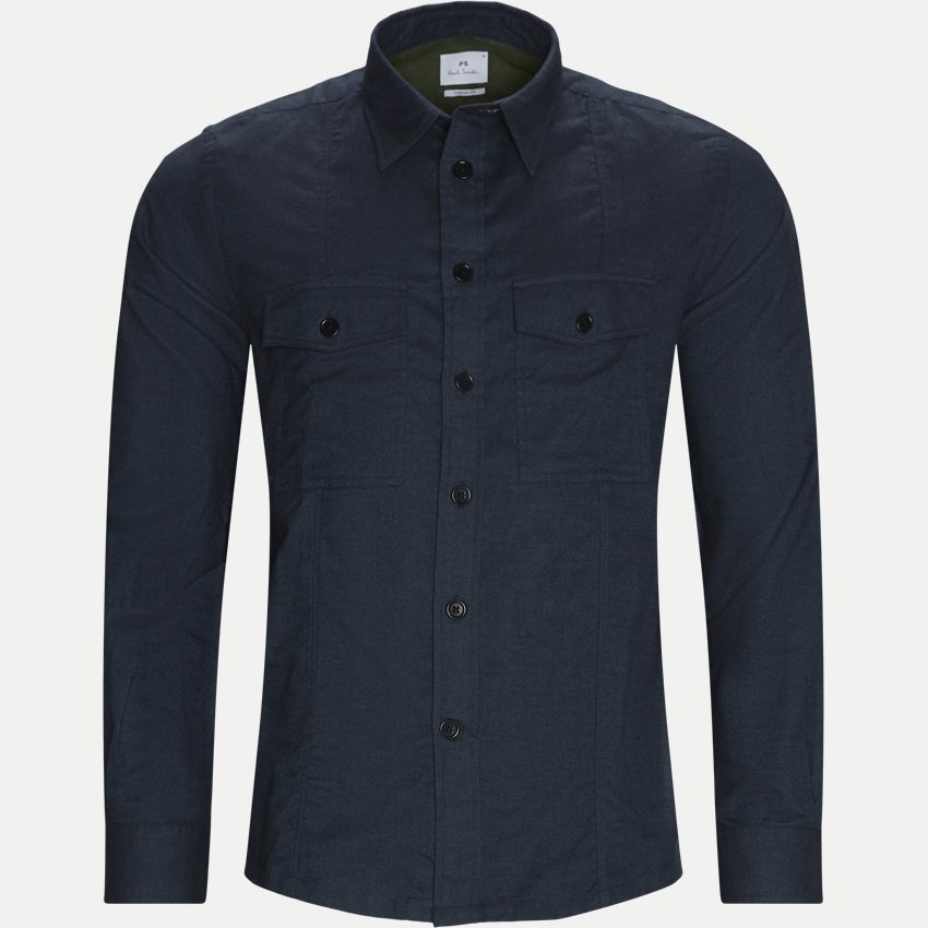PS Paul Smith Shirts 980 G21380 CASUAL FIT BLÅ