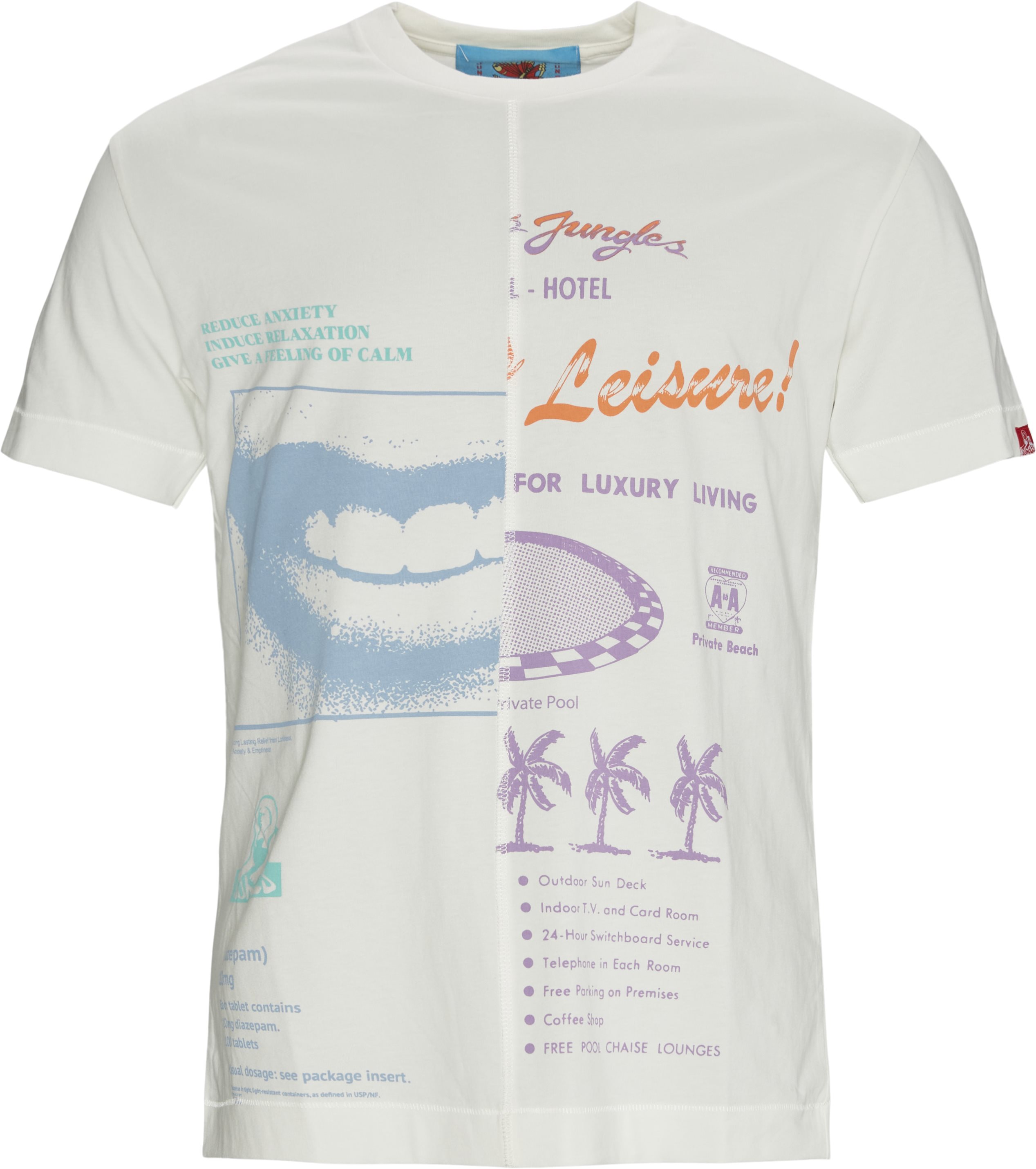 ENDLESS LEISURE SPLIT T-shirt - T-shirts - Regular fit - Vit