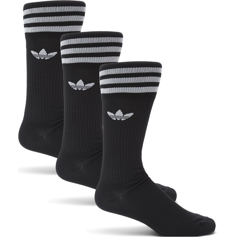 Originals Solid Crew Sock S214 Sort strømper Adidas til herre i Sort - Pashion.dk