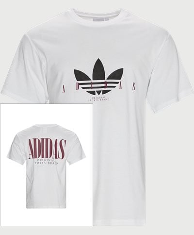 Adidas Originals T-shirts TREFOIL SCRIPT H313 Vit