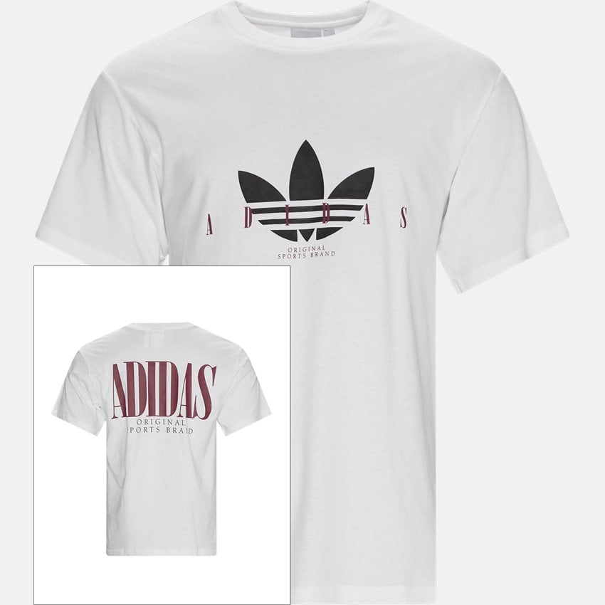 Adidas Originals T-shirts TREFOIL SCRIPT H313 HVID