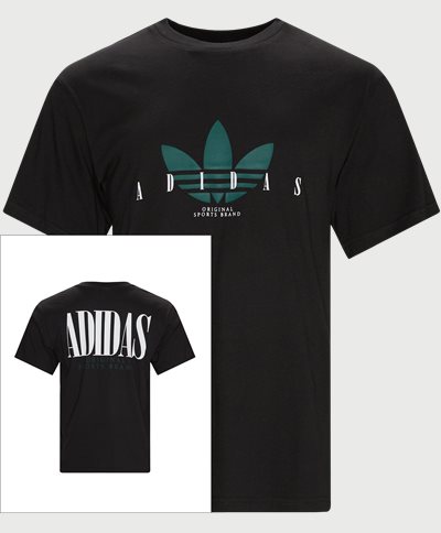 Adidas Originals T-shirts TREFOIL SCRIPT H313 Svart