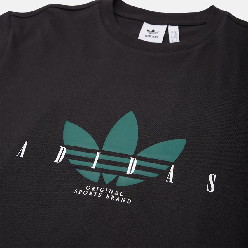 Adidas Originals T-shirts TREFOIL SCRIPT H313 SORT