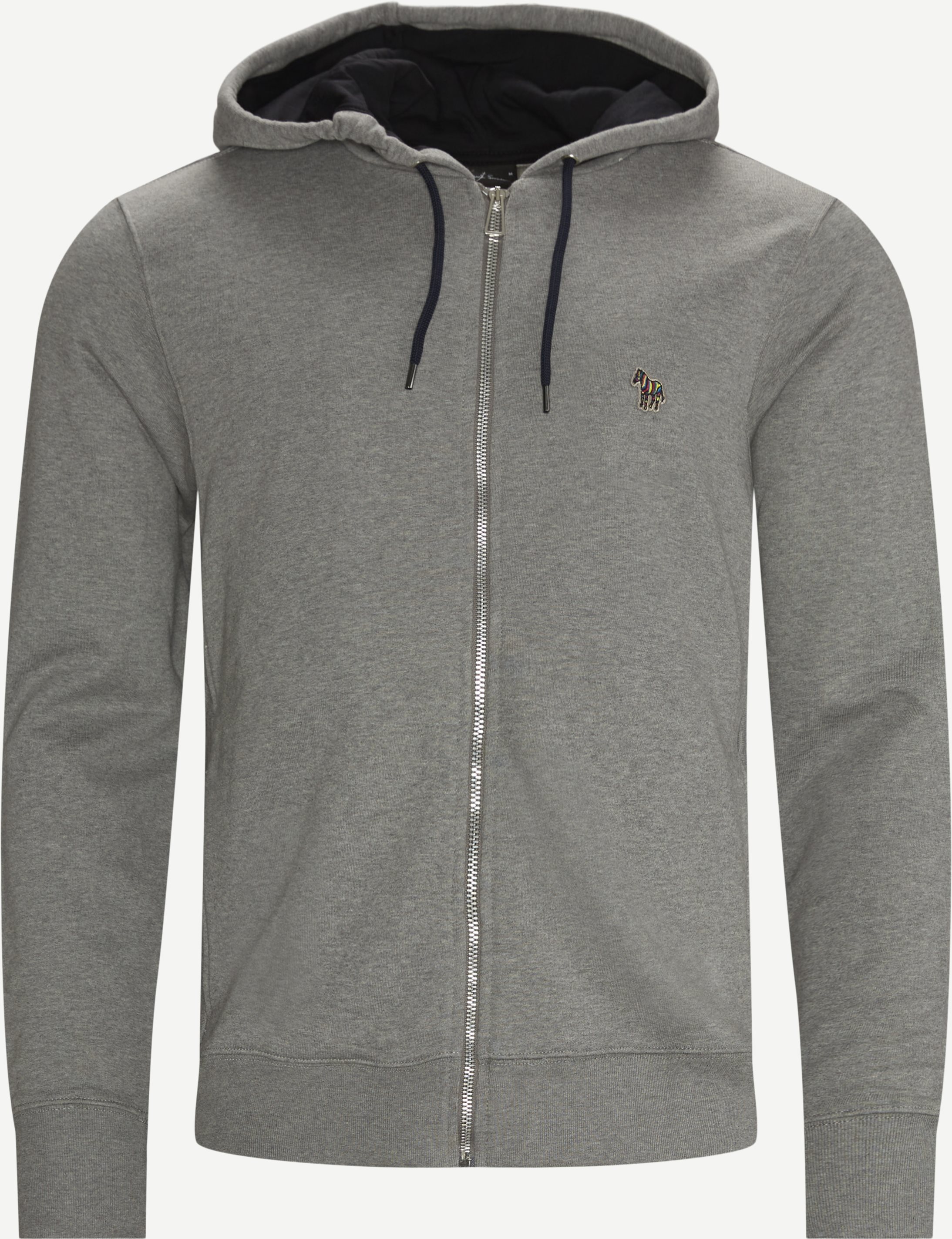 Fzebra Hooded Zip Sweatshirt - Sweatshirts - Regular fit - Grey