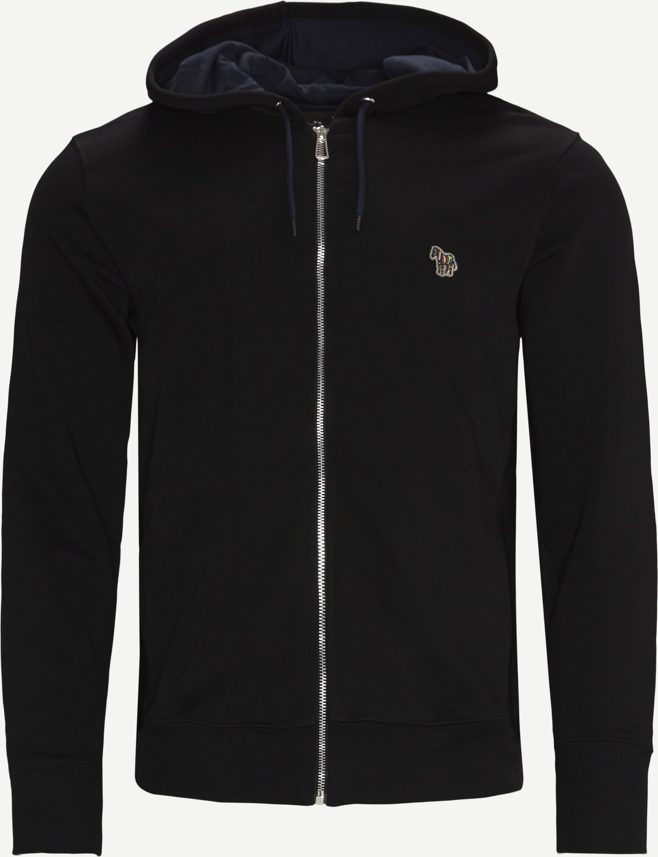 Fzebra Hooded Zip Sweatshirt - Sweatshirts - Regular fit - Black