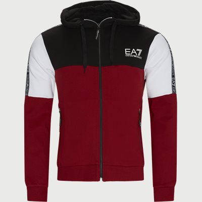 6KPV63 Zip Hooded Sweatshirt Regular fit | 6KPV63 Zip Hooded Sweatshirt | Rød