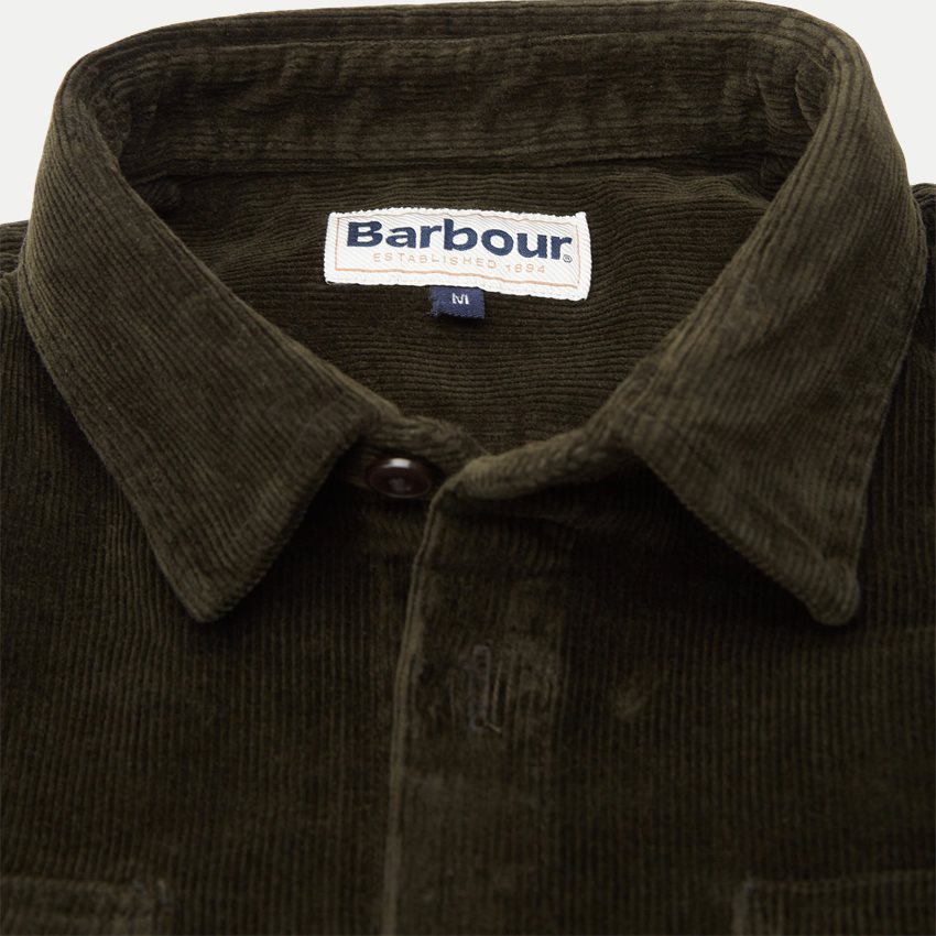 Barbour Skjorter CORD OVERSHIRT OLIVEN